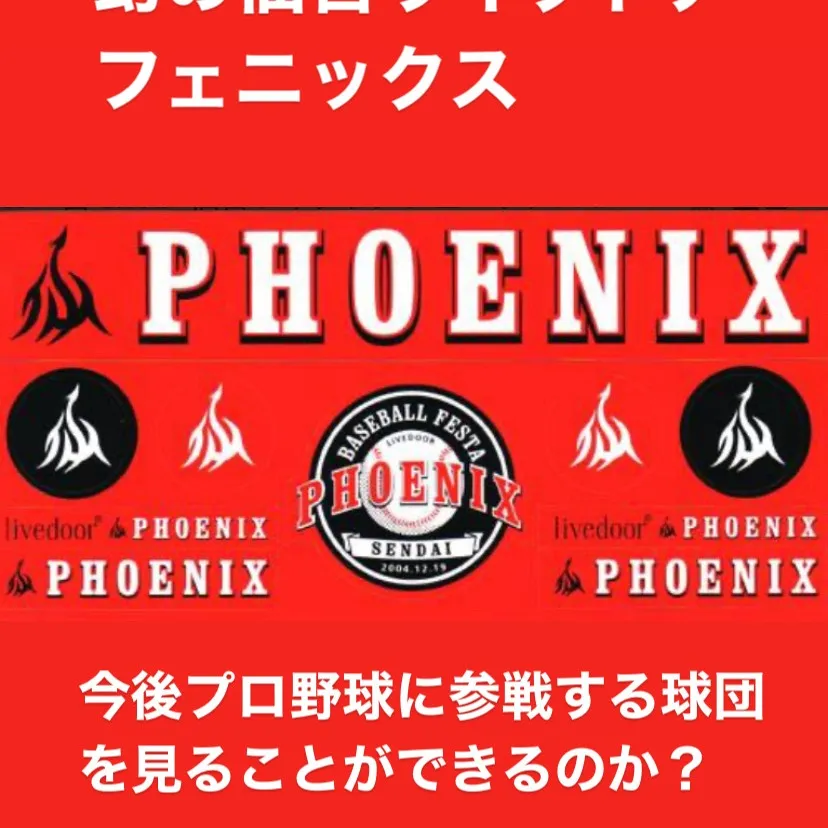 幻の仙台ライブドアフェニックスを覚えていらっしゃいますか？プ...