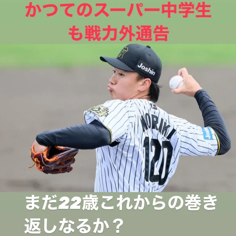 阪神タイガーズの森木大智投手が、僅か4年で戦力外通告を受ける...