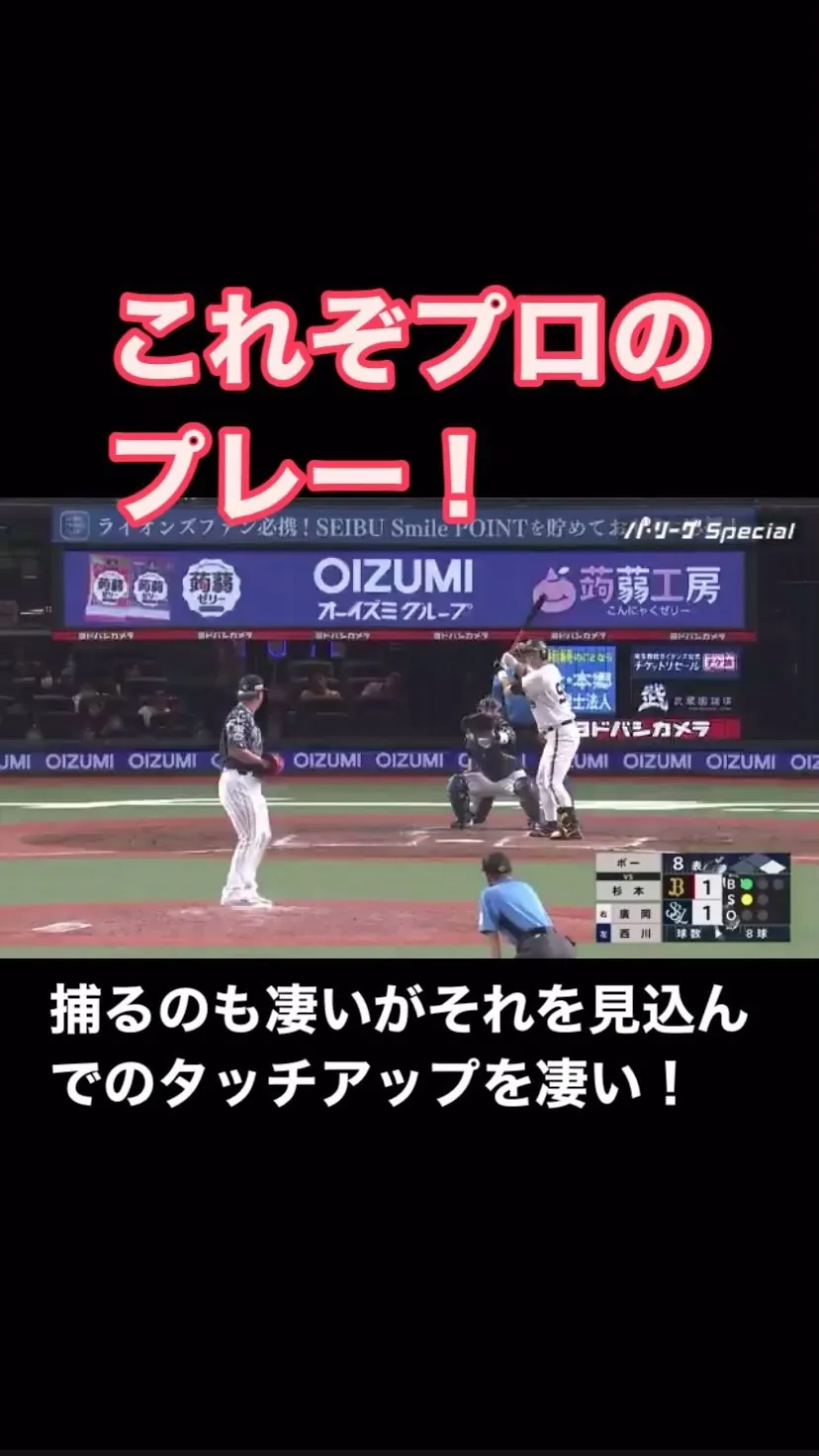 これぞプロ！捕球、送球、走塁判断などどれもプロの技が満載です...